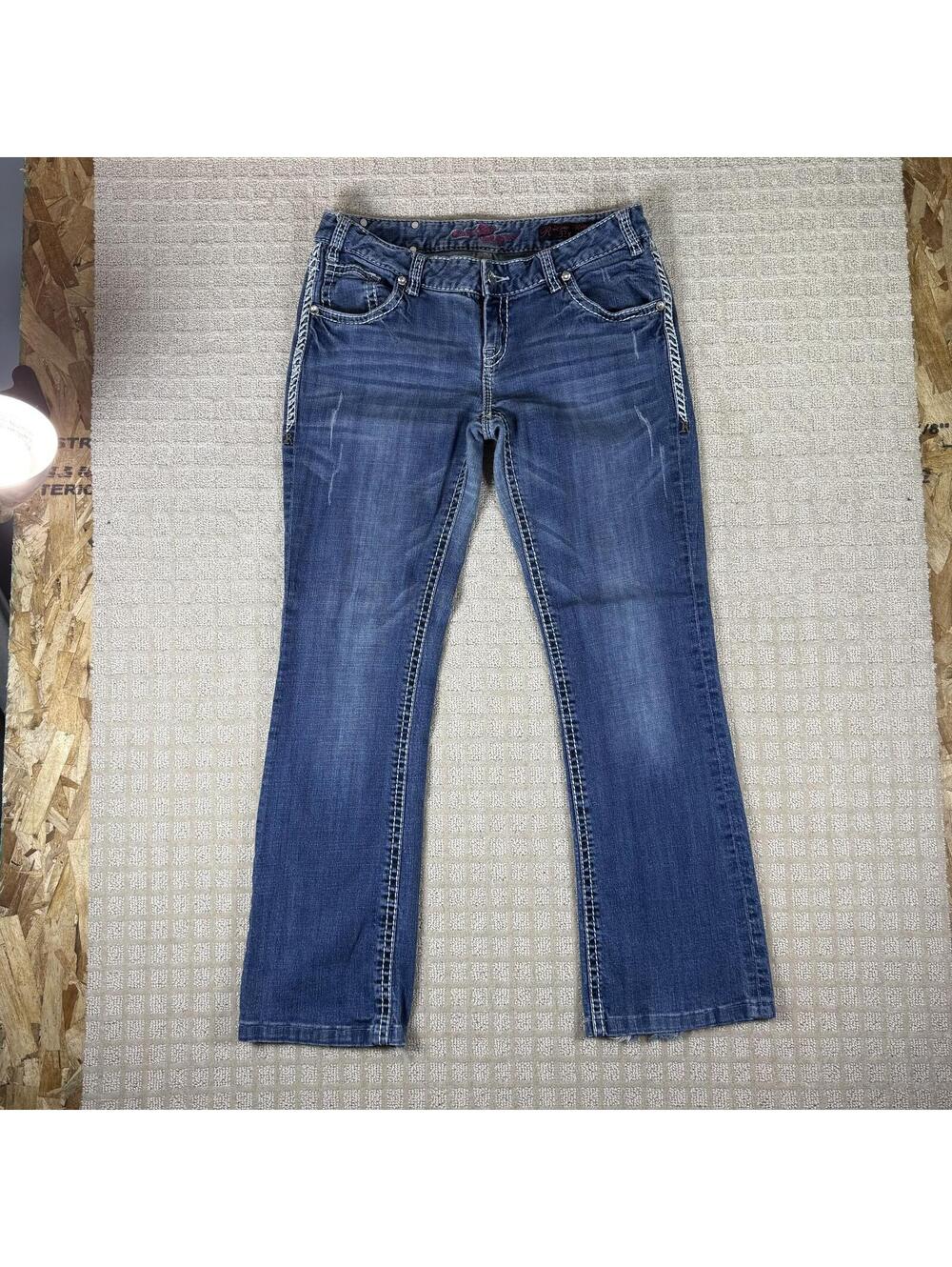 Rock & Roll Cowgirl Low Rise Bootcut Jeans 32x30